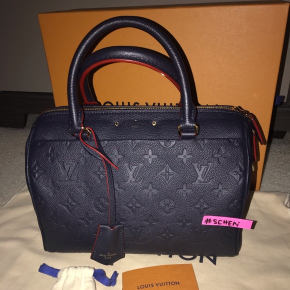 Louis Vuitton Handbags - 💙Speedy Bandouliere 25 Empreinte Marine Rouge 💙